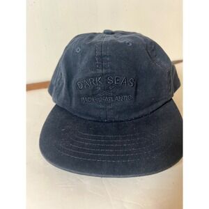 Dark Seas Division Mens Navy Blue Snapback Hat Pacific Atlantic Trident Logo Cap